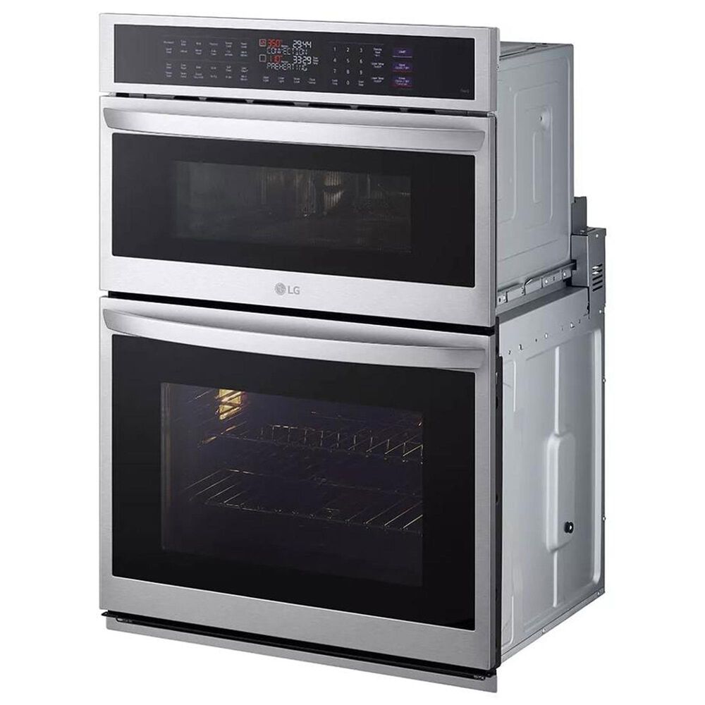LG 2-Piece Kitchen Package with Print Proof Stainless Steel 6.4 Cu. Ft. Smart Combination Wall Oven and Black 36" Induction Cooktop, , large