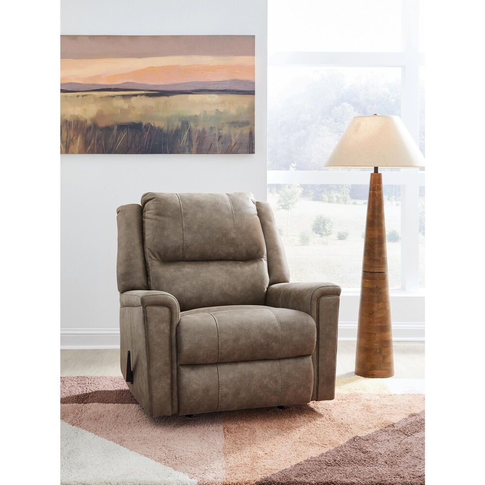 Ashley Lixtowel Manual Rocker Recliner in Fog, , large