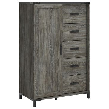 Ashley Frandern 5-Drawer Dressing Chest in Rustic Warm Gray, , large