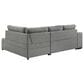 Coaster Roanne Fabric Upholstered Sleeper Sectional Sofa Grey, , large