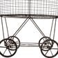 Creative Coop Metal Rolling Laundry Cart with Rack in Grey, , large