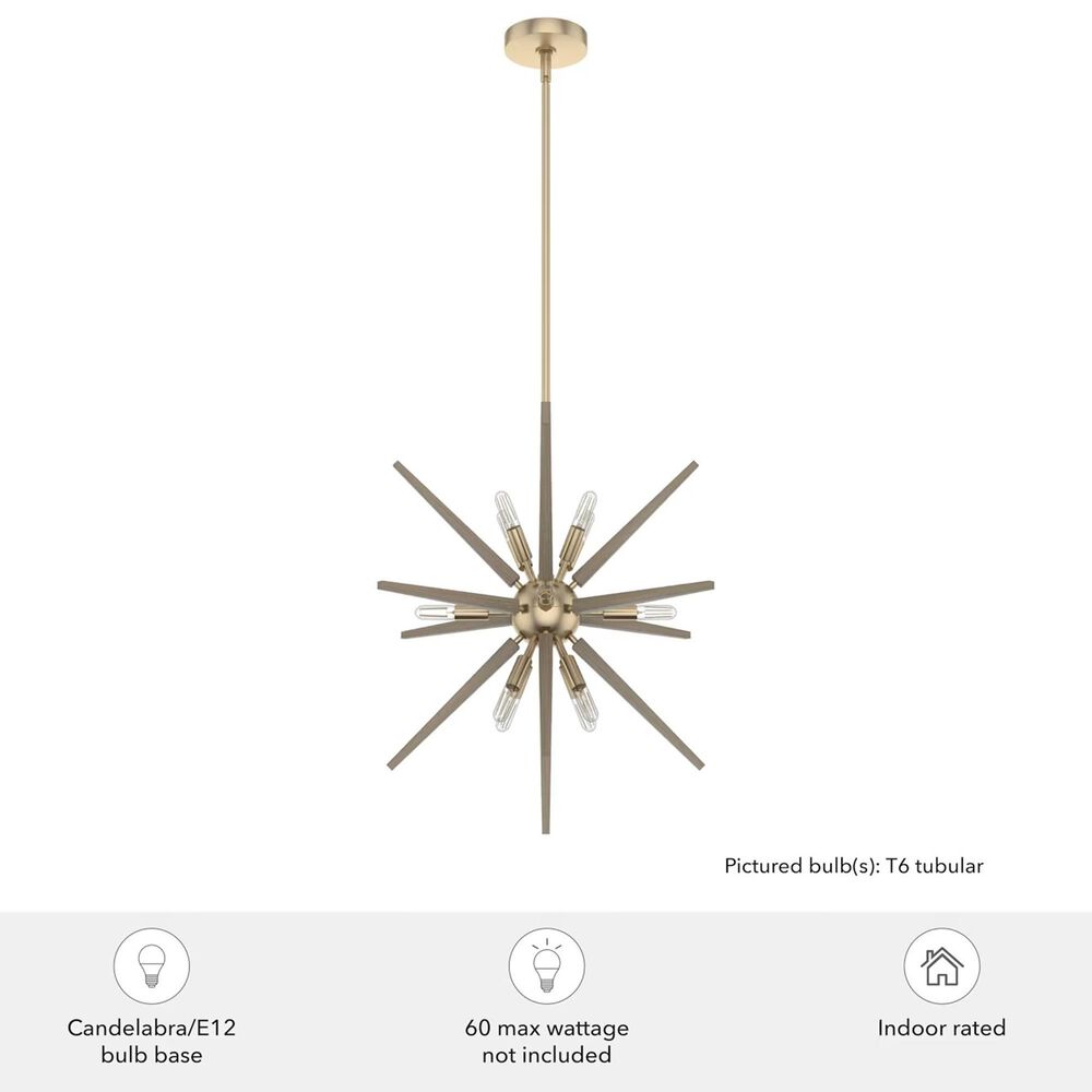 Hunter Jupiter Star 24&quot; 12-Light Pendant in Alturas Gold, , large