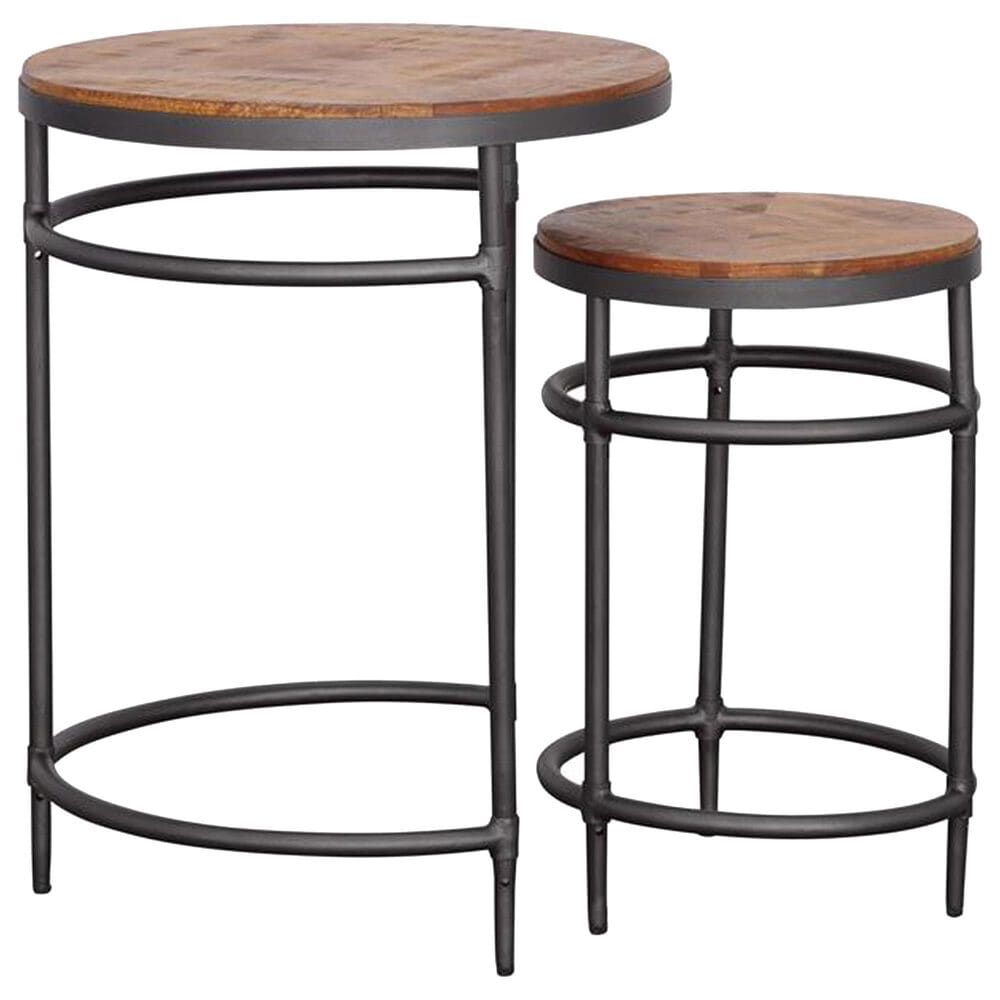Linden Boulevard Turner 2-Piece Nesting Tables in Natural and Black, , large