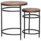 Linden Boulevard Turner 2-Piece Nesting Tables in Natural and Black, , large