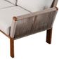 Southern Enterprises Brendina Outdoor 3-Seater Sofa in Oiled Acacia and Natural, , large