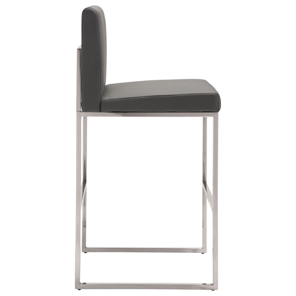 Zuo Modern Genoa Barstool in Gray, , large