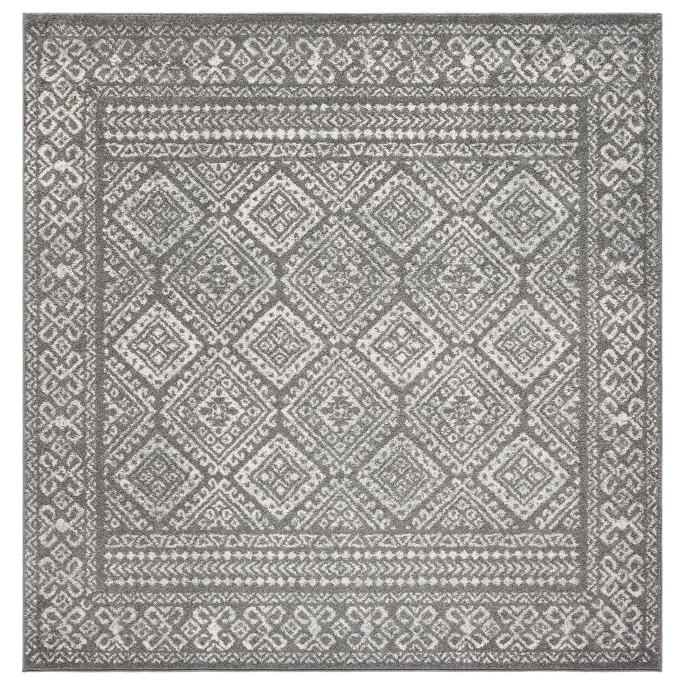 Safavieh Tulum 5" Square Dark Grey Area Rug, , large