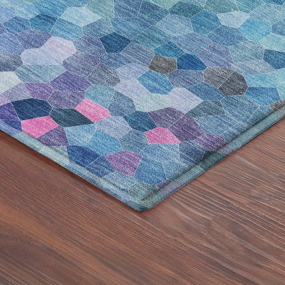Dalyn Rug Company Kaleidoscope Turquoise 1'8" x 2'6" Indoor/Outdoor Area Rug, , large