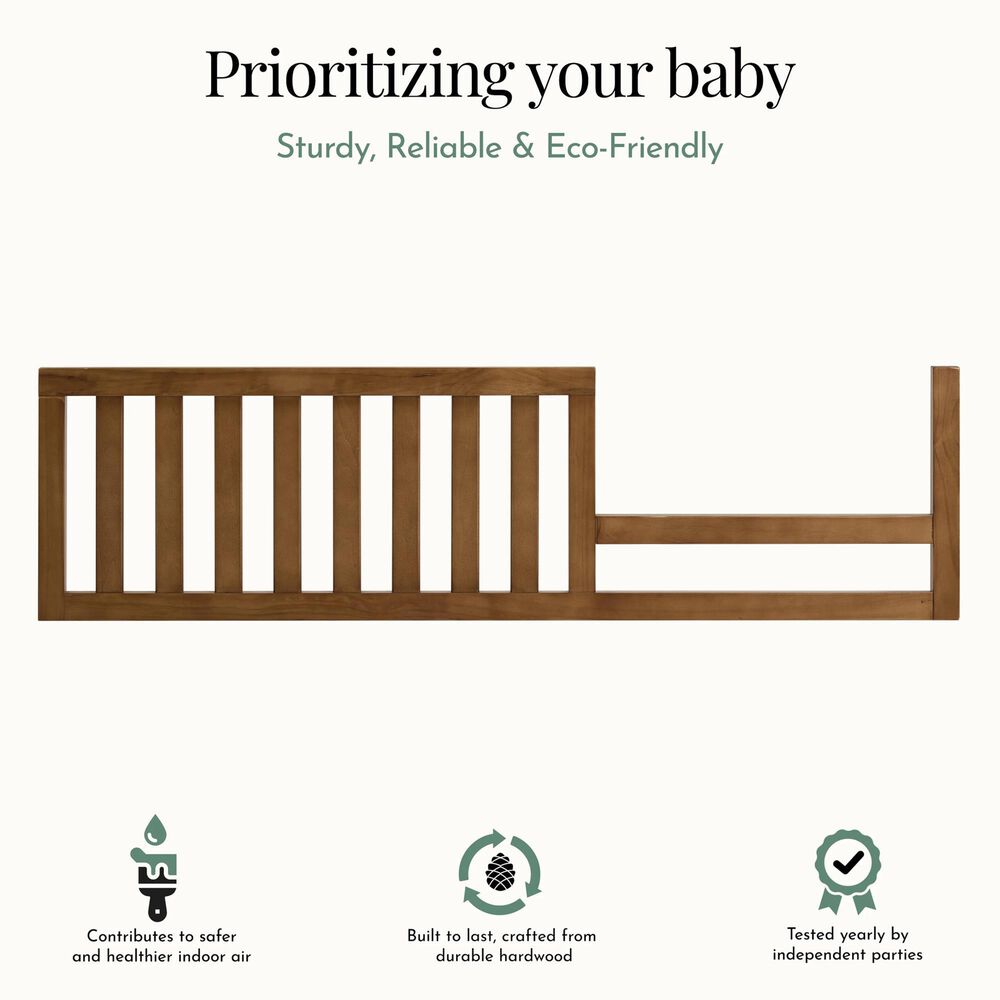 Evolur Flynn Convertible Crib with Guard Rail in Sedona, , large