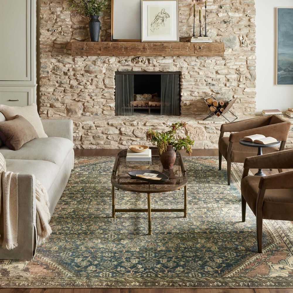 Magnolia Home Banks 5&#39; x 7&#39;6&quot; Denim and Clay Area Rug, , large