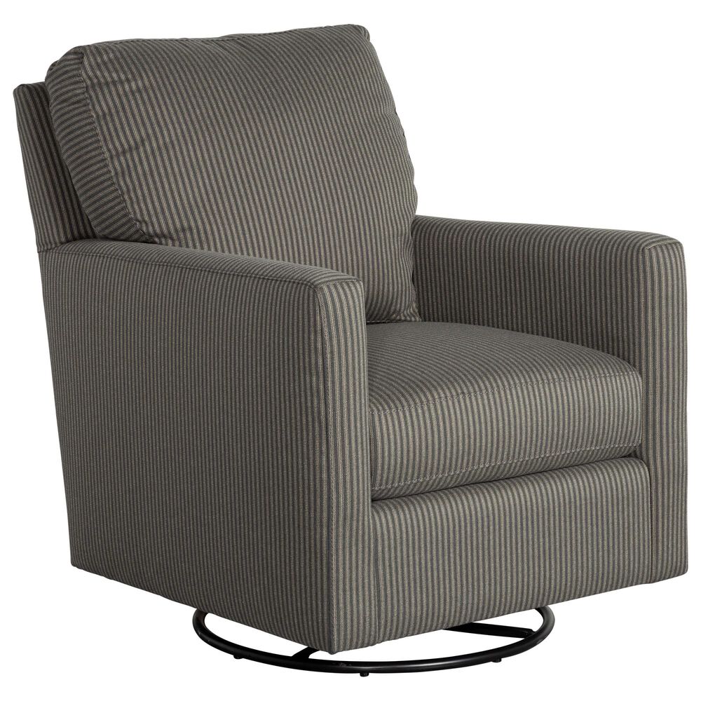 Dawson Lane Trent Swivel Glider Accent Chair in Charcoal Brown , , large