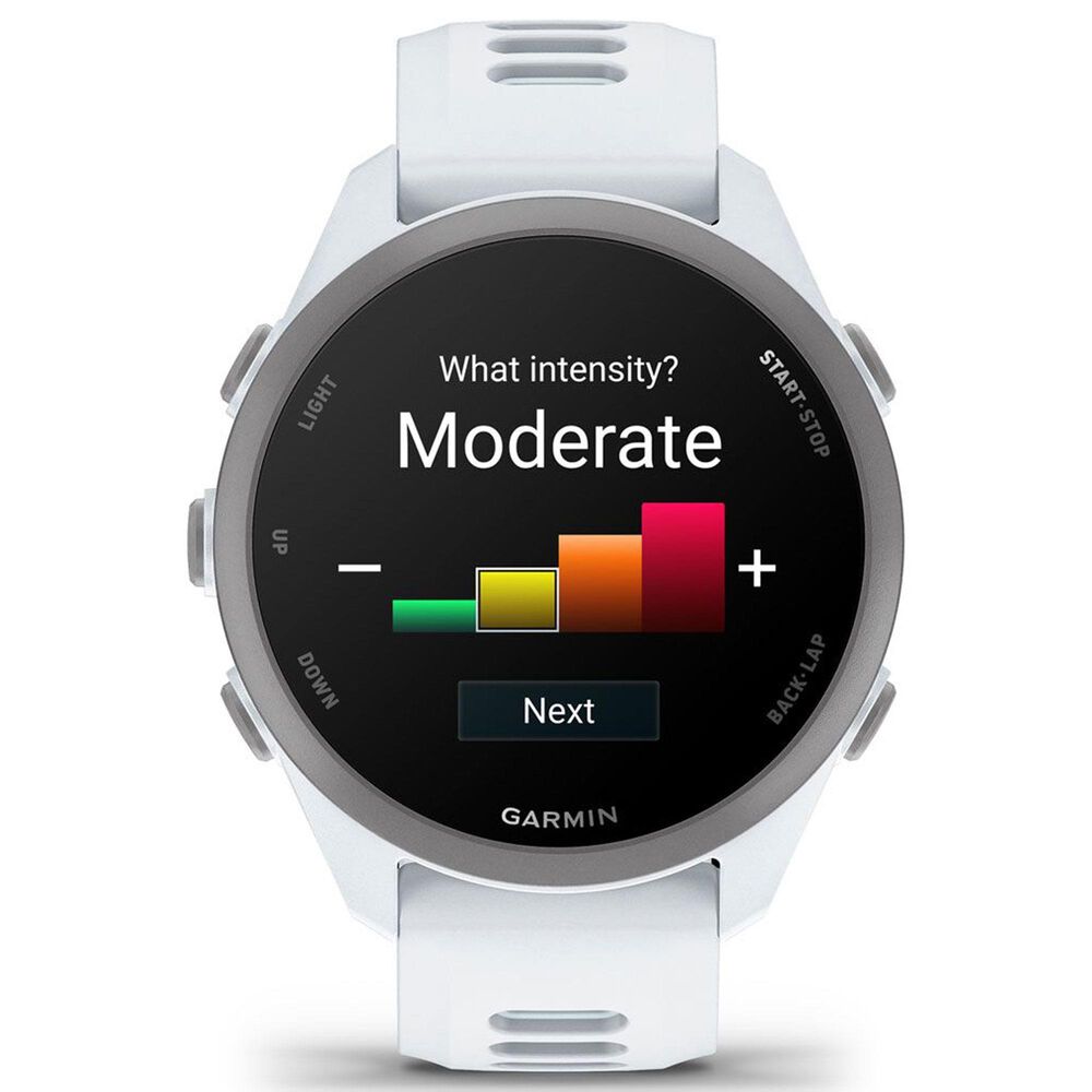 Garmin Forerunner 170 Smartwatch 42mm Whitestone Case with Whitestone and Cloud Blue Silicone Band, , large