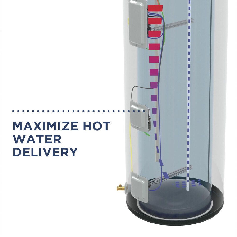GE Appliances 40-Gallon Smart Tall Electric Water Heater in Gray, , large