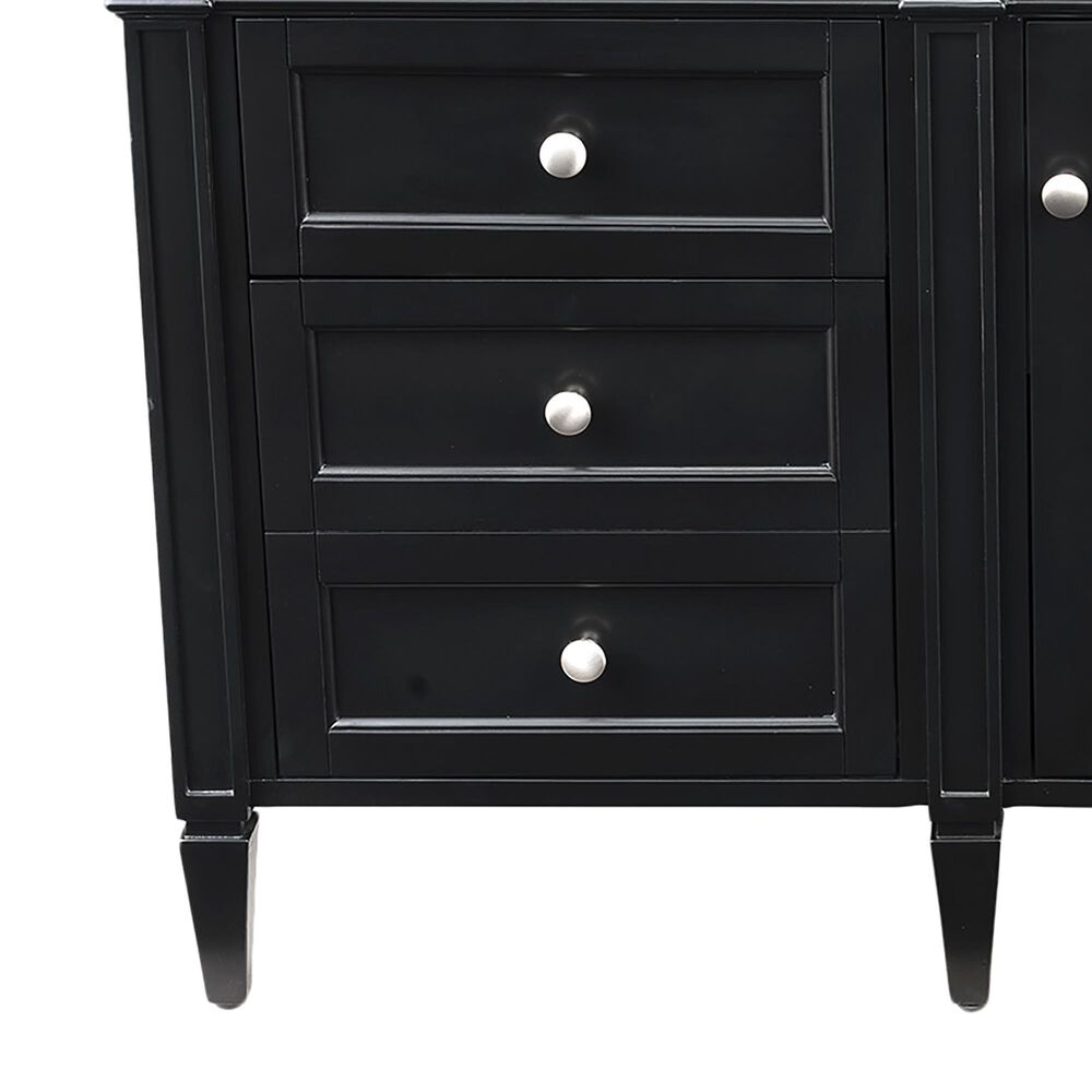 James Martin Vanities Brittany 60&quot; Single Bathroom Vanity in Black Onyx with 3 cm Ethereal Noctis Quartz Top and Rectangle Sink, , large