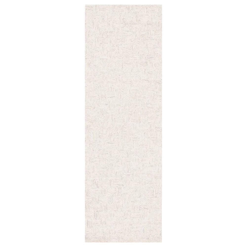 Safavieh Micro-Loop 2"3" x 8" Light Grey and Ivory Runner, , large