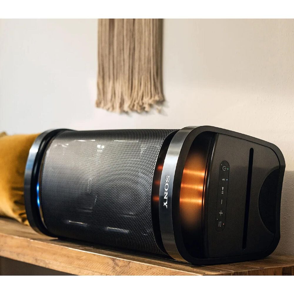Sony Portable Bluetooth Wireless Party Speaker with ULT Mic Wireless Microphone in Black, , large