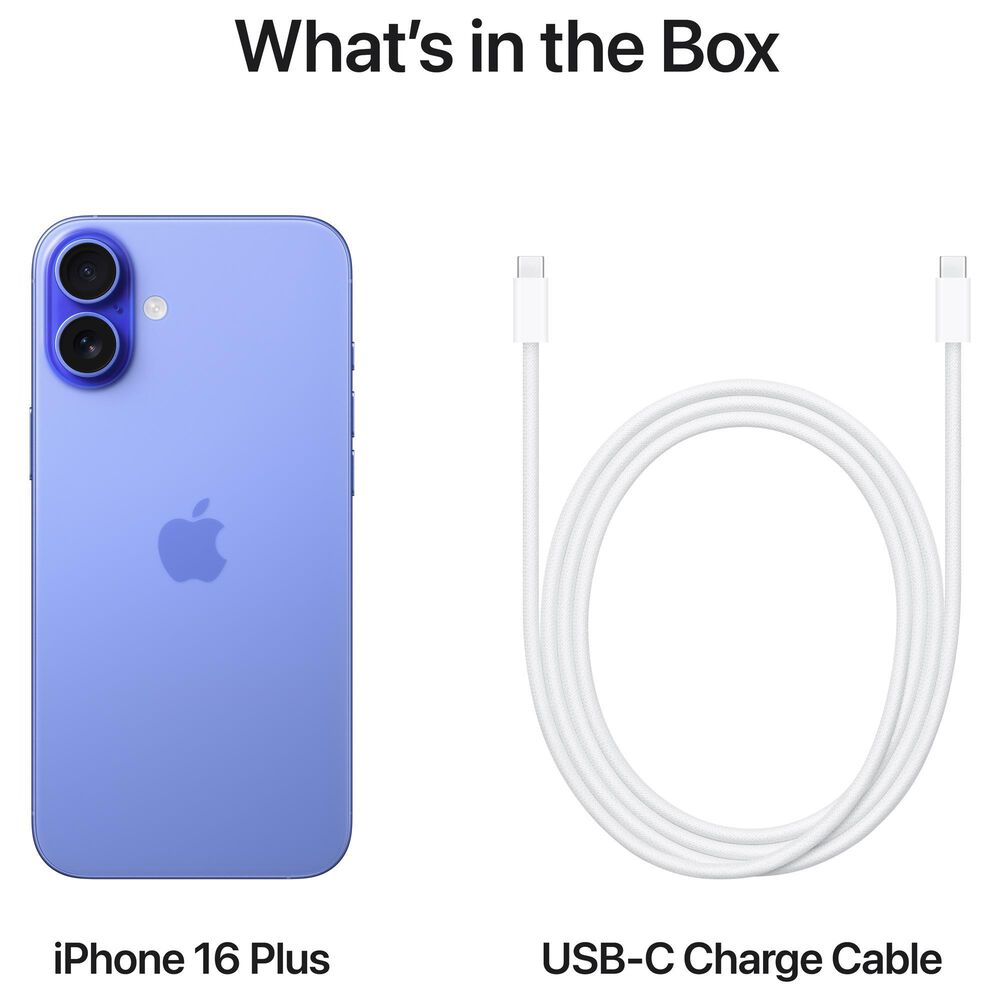 Apple iPhone 16 Plus 128GB in Ultramarine, , large