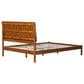 Walker Edison Cama Queen Platform Bed with Slatted Headboard in Brown, , large