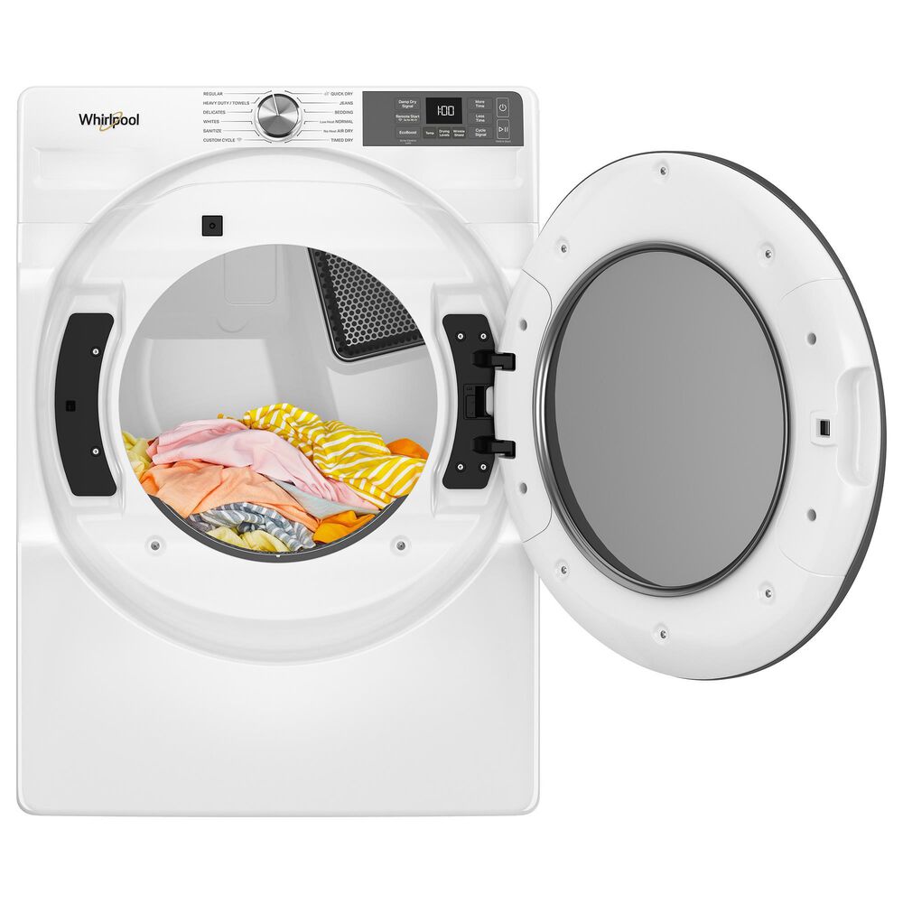 Whirlpool 7.4 Cu. Ft. Smart Front Load Gas Dryer with Wrinkle Shield Option in White, , large