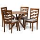 Baxton Studio Mila 5-Piece Dining Set in Grey/Walnut Brown, , large