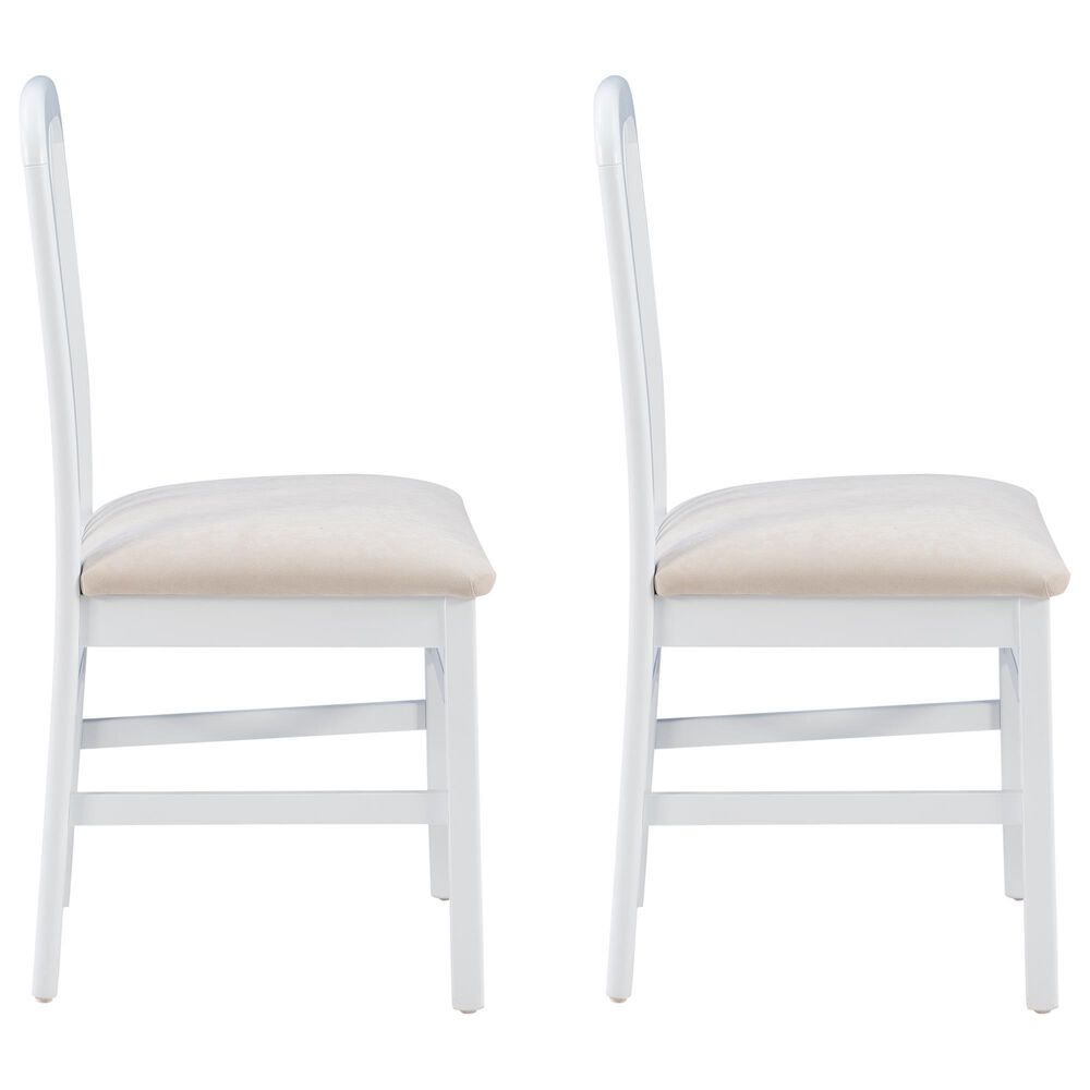 Linon Home Decor Pamela Side Chair in Bright White (Set of 2), , large