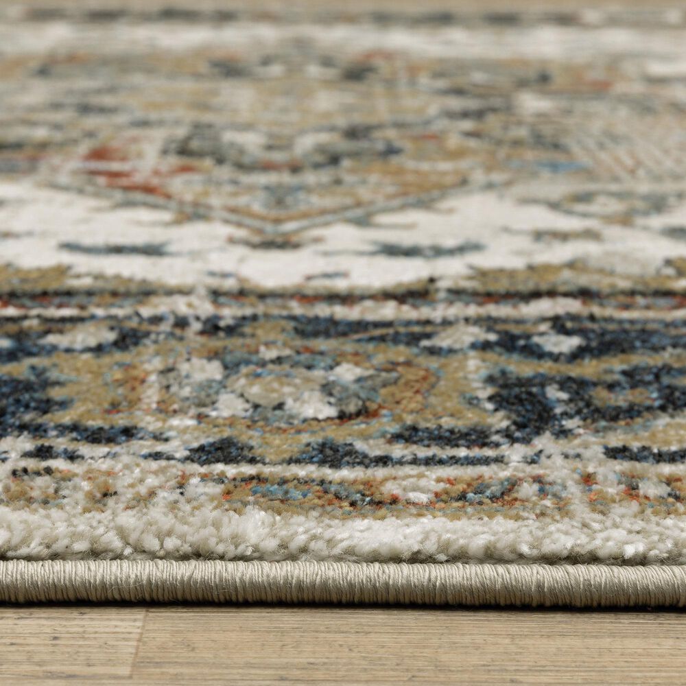Oriental Weavers Venice Milan 5&#39;3&quot; x 7&#39;3&quot; Beige and Blue Area Rug, , large