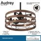 Minka-Aire Audrey 22.5" Ceiling Fan with LED Light in Coal and Distressed Koa, , large