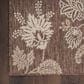 Nourison Garden Oasis Floral Mocha 3" x 5" Indoor/Outdoor Area Rug, , large