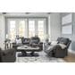 Ashley Side-Swipe Manual Reclining Loveseat in Charcoal, , large