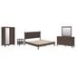 Ashley Pamytta 5-Piece King Panel Platform Bedroom Set in Rich Brown, , large