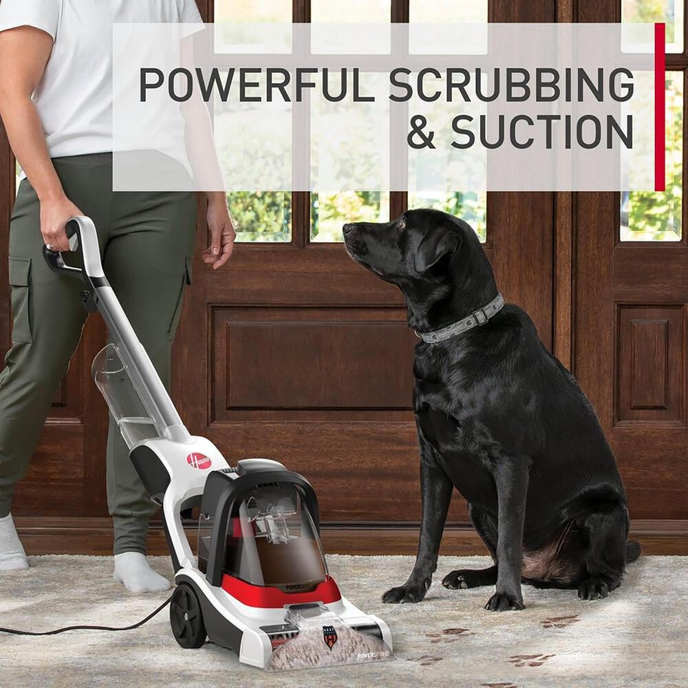 Hoover PowerDash Pet 1.5 Compact Carpet Cleaner in White and Red, , large