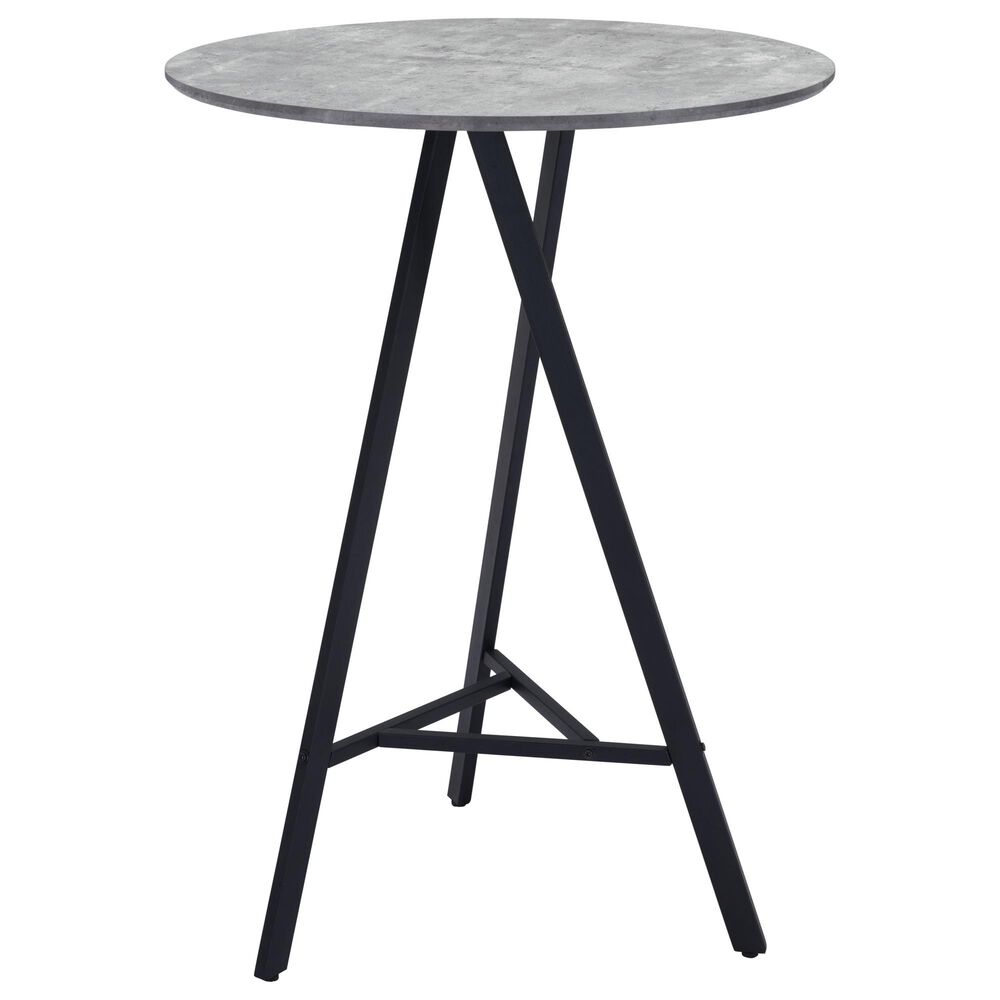 Zuo Modern Metz Bar Table in Grey Marble and Black, , large