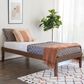 Linon Home Decor Polly Twin Platform Bed in Rich Walnut, , large