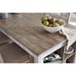 Signature Design by Ashley Skempton 3-Piece Counter Height Dining Set in White and Light Brown, , large