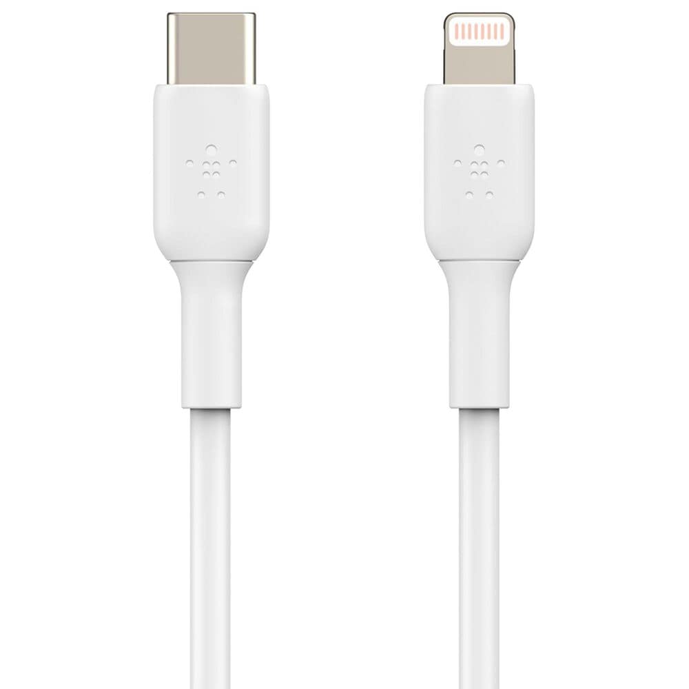 Belkin BoostCharge 3 Ft USB-C to Lightning Cable in White, , large