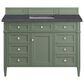 James Martin Vanities Brittany 48" Single Bathroom Vanity in Smokey Celadon with 3 cm Charcoal Soapstone Quartz Top and Rectangular Sink, , large