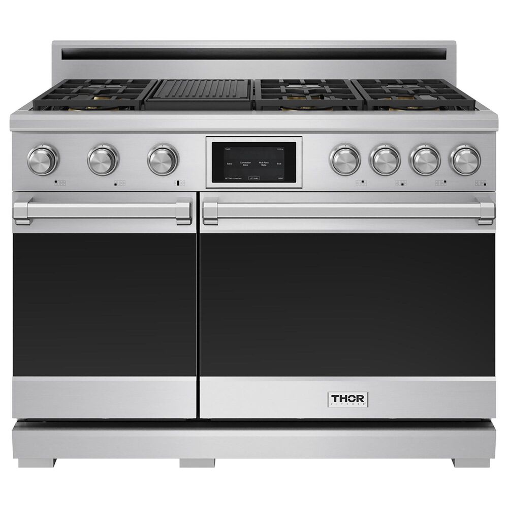 Thor Kitchen X Series 48" Professional Freestanding Dual Fuel Range in Stainless Steel, , large
