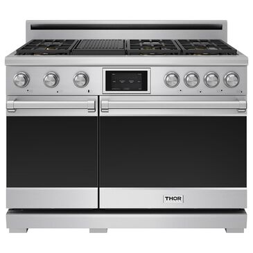 Thor Kitchen X Series 48" Professional Freestanding Dual Fuel Range in Stainless Steel, , large