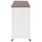 Linon Home Decor Westlee 5-Piece Rectangular Nesting Consoles and Stool Set in White and Light Brown, , large