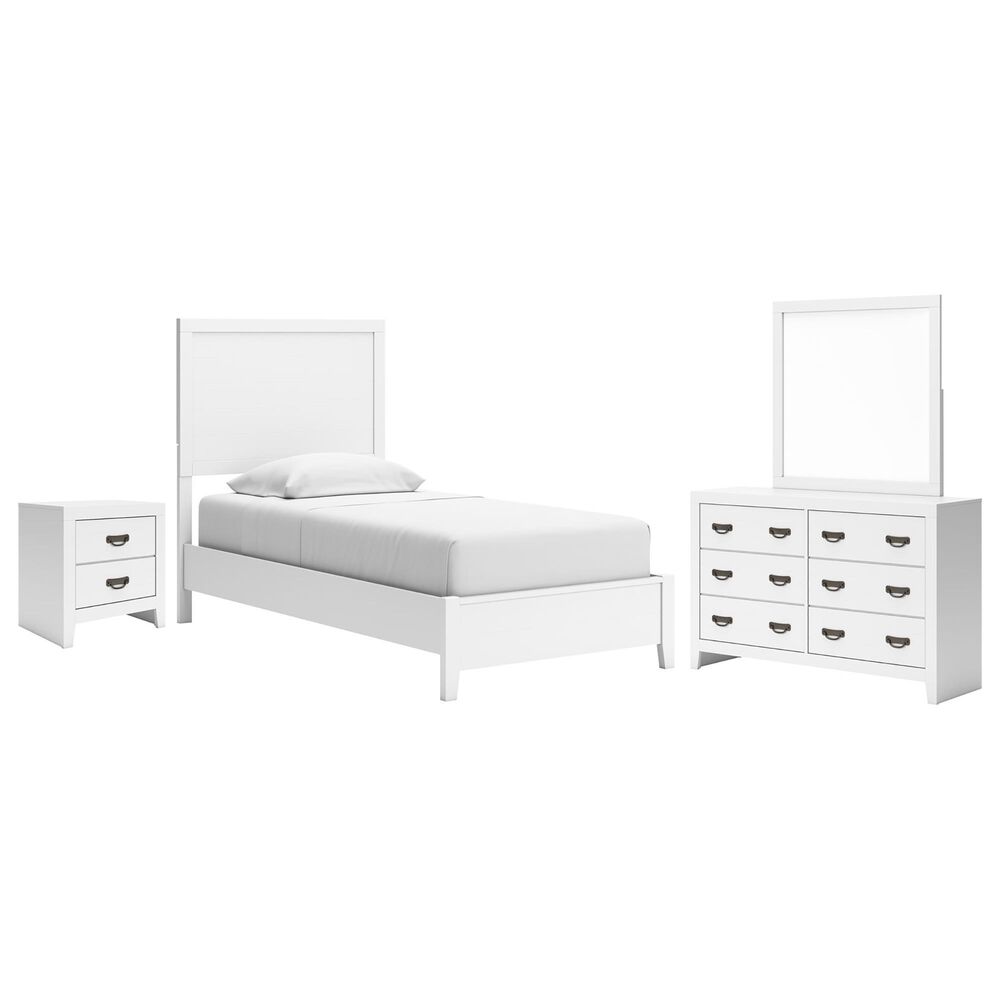 Ashley 4 Piece Twin Panel Bed Set, , large