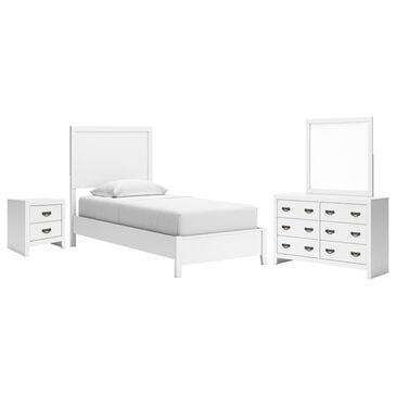 Ashley 4 Piece Twin Panel Bed Set, , large