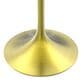 Leisuremod LeisureMod Verve Collection 27 Round Dining Table, Brushed Gold Base with Laminated White Marbleized Top, , large