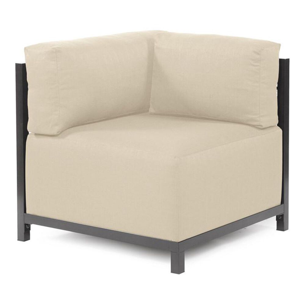Howard Elliott Axis Corner Chair with Titanium Frame in Sterling Sand, , large