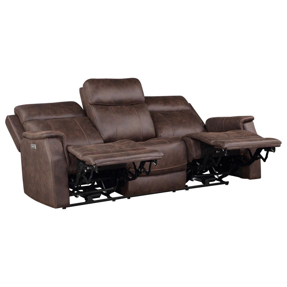 Steve Silver Valencia Power/Power Recliner Sofa in Walnut, , large