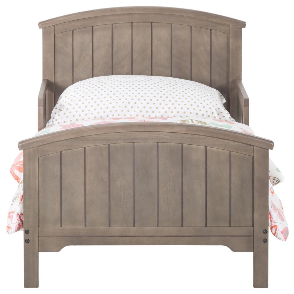 Foundations Worldwide Hampton Toddler Bed with Rails in Dusty Heather, , large
