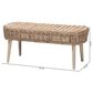 Baxton Studio Raisa Bench in Grey and Light Brown, , large