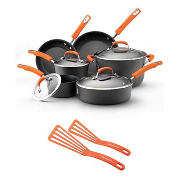 Rachael Ray 12-Piece Set Pan and Turner in Orange, , large