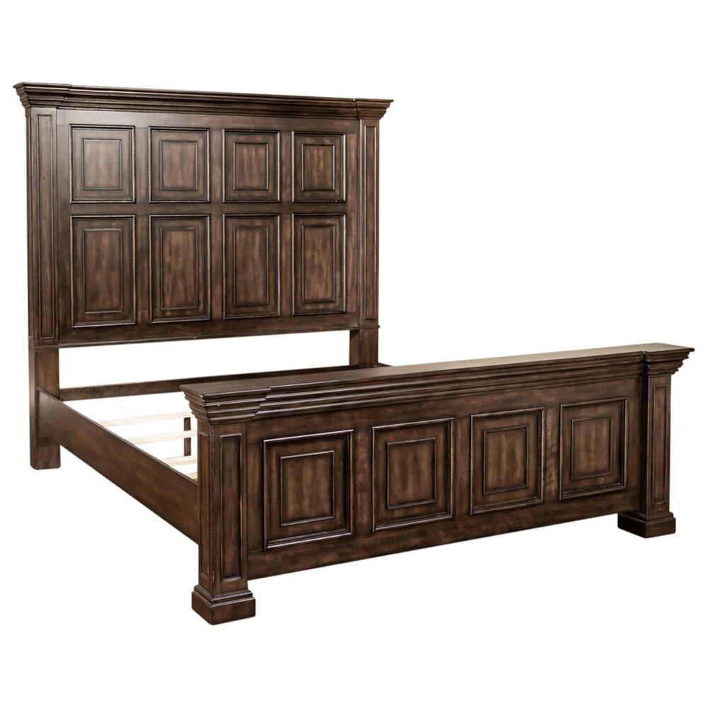 Liberty Furniture Big Valley King Panel Bed in Brownstone, , large