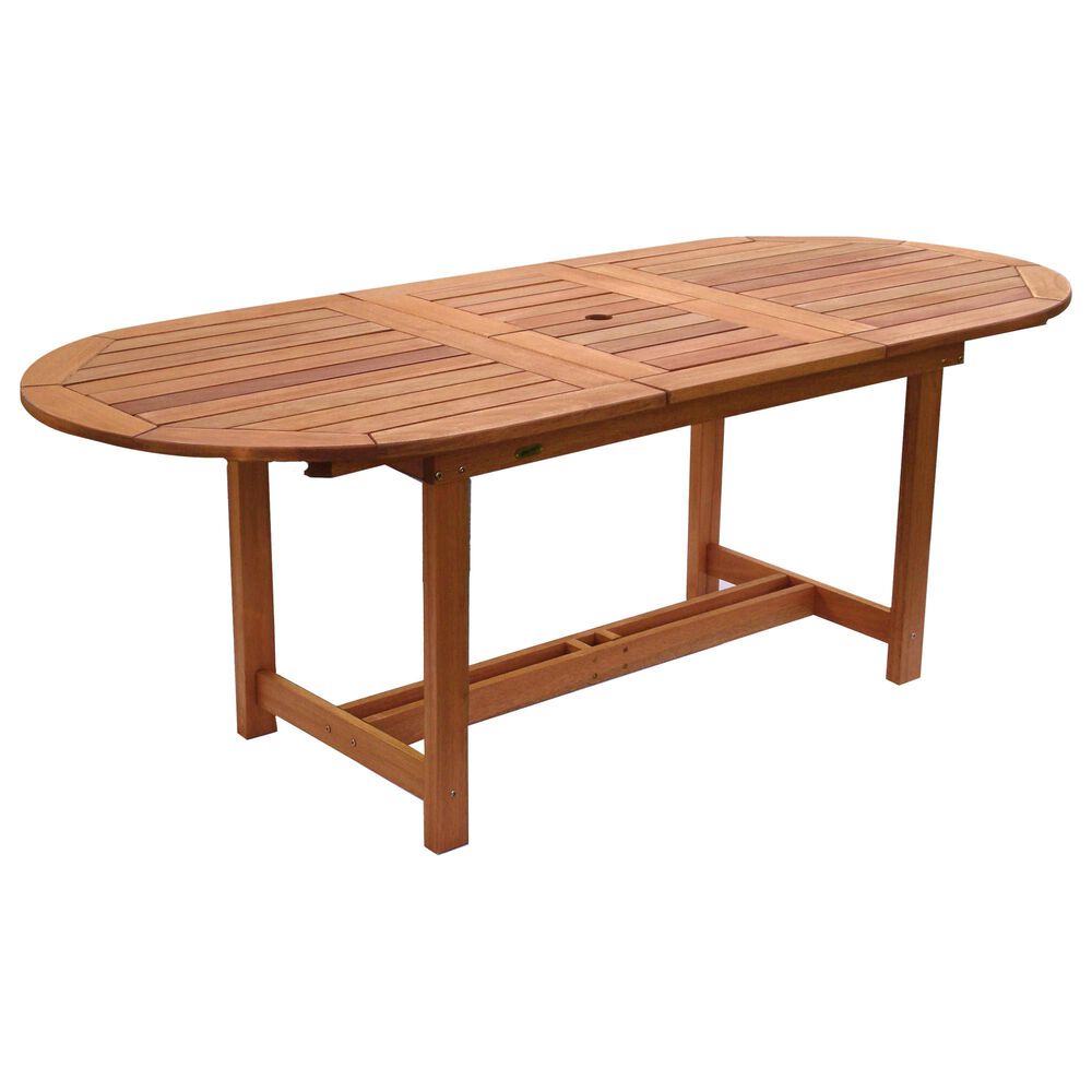 International Home Miami 7Piece Oval Patio Dining Set in Brown