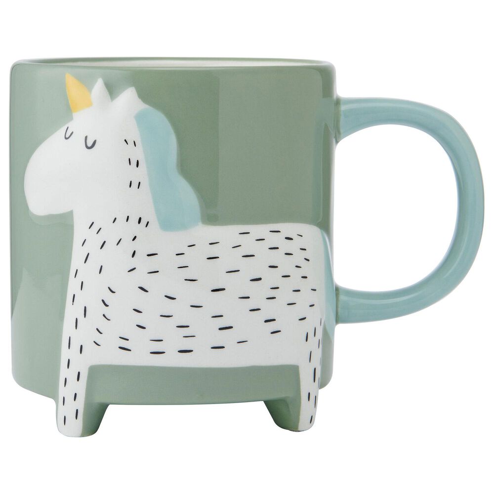 Lifetime Brands 16 Oz Figural Unicorn Be Yourself Mug in Green, , large